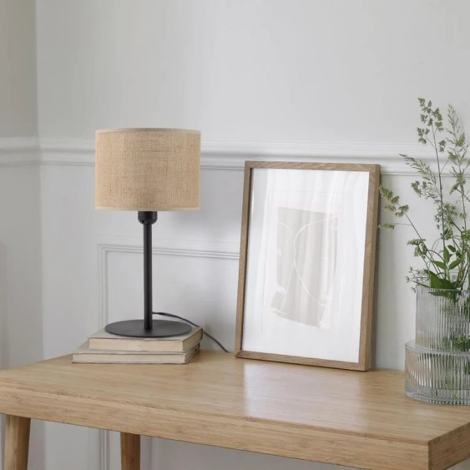 Lampka nocna z kloszem z juty E27 JUTA 5552 TK Lighting - obrazek 2