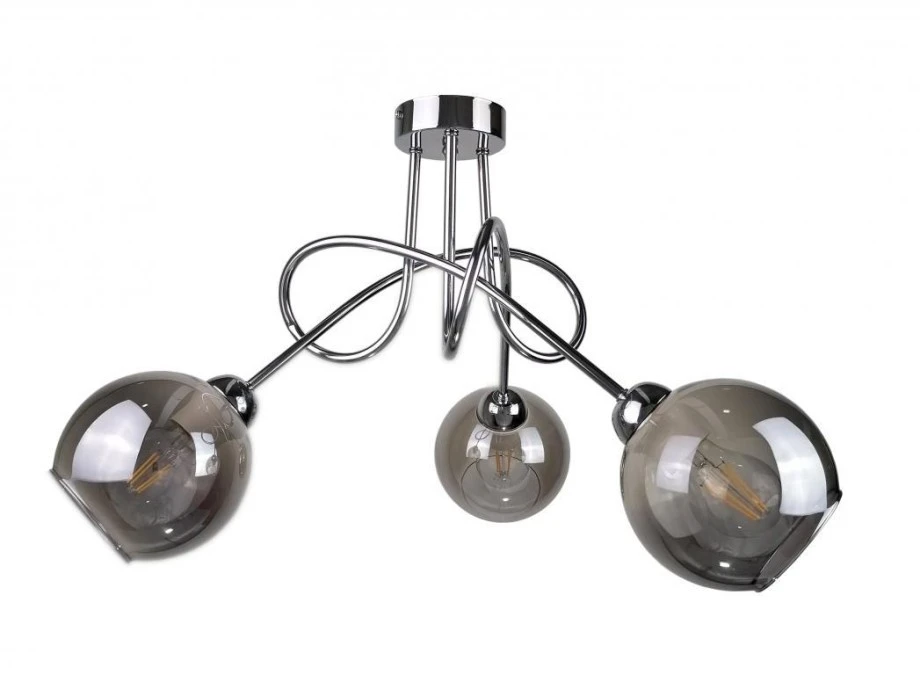 Lampa sufitowa nowoczesna 3xE27 RING SILVER - obrazek 1