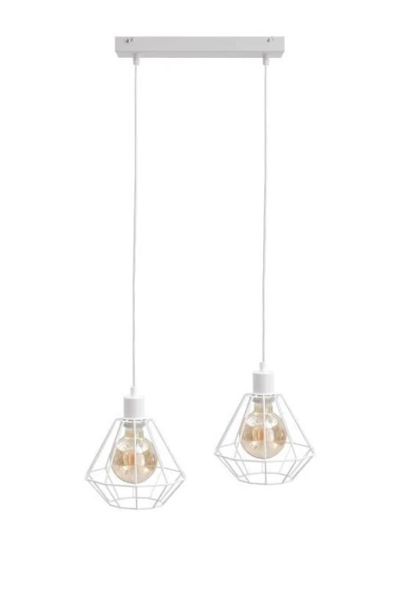 Lampa wisząca loftowa 2xE27 FOSKAL WHITE - obrazek 1