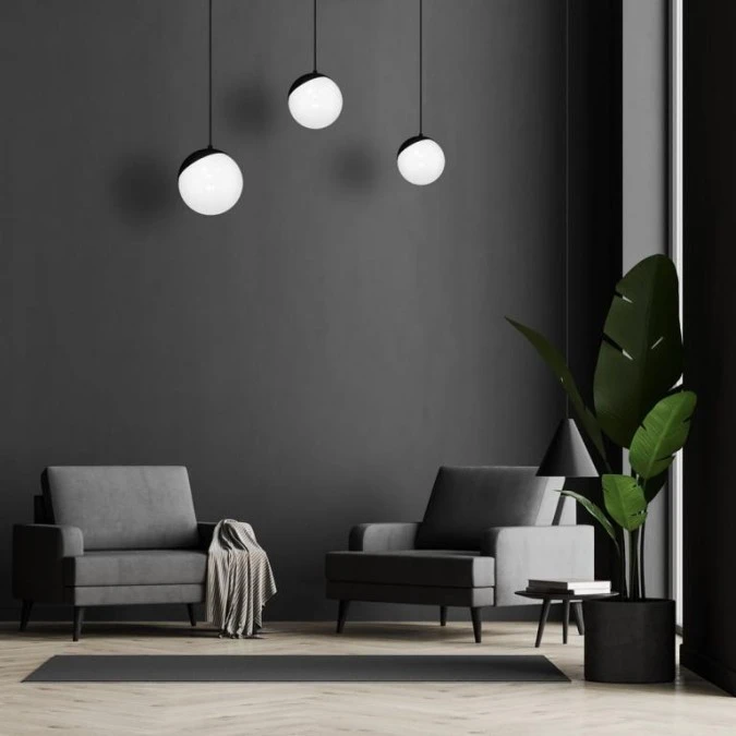 Lampa wisząca SFERA BLACK 3xE14 MLP7237 Milagro - obrazek 3