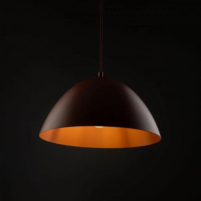 Lampa wisząca FARO w kolorze ceglanym, klosz w kształcie kopuły na E27 10259 TK Lighting - obrazek 2