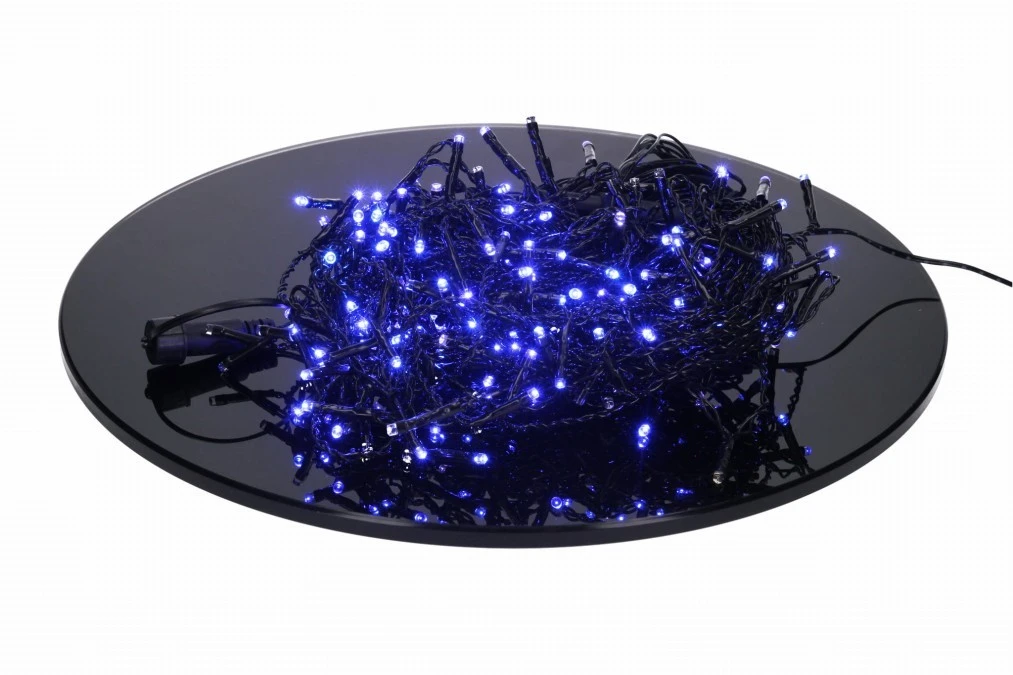 Lampki Bulinex 200led niebieskie 9,60m kurtyna sople flesz - obrazek 2