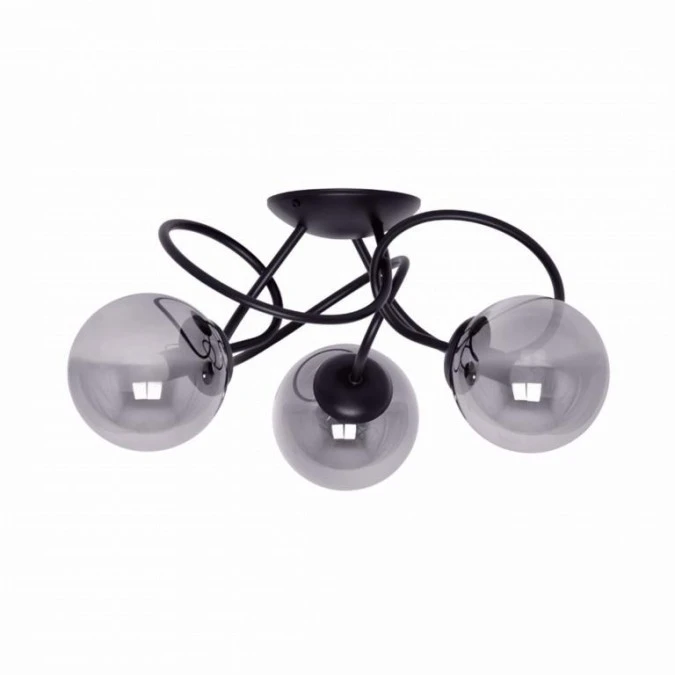 Lampa sufitowa czarna RUBI z szklanymi kulistymi kloszami Ø14cm grafit K‑5116 Kaja Lighting - obrazek 1