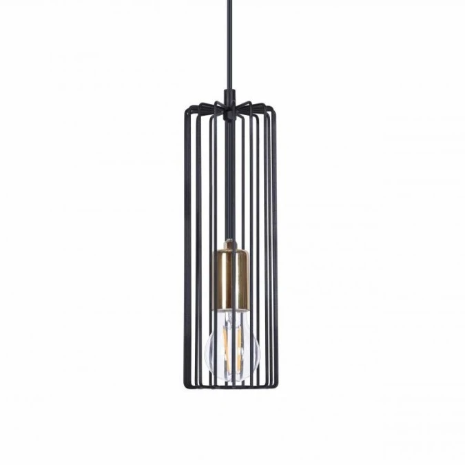 Lampa wisząca czarno‑złota na okrągłej podsufitce z serii GABIA K‑4937 Kaja Lighting - obrazek 3
