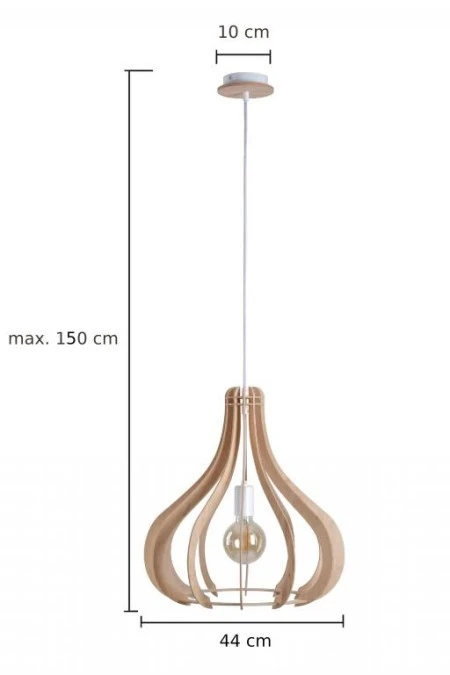Lampa wisząca nowoczesna 1xE27 LAVENA NATURAL - obrazek 3