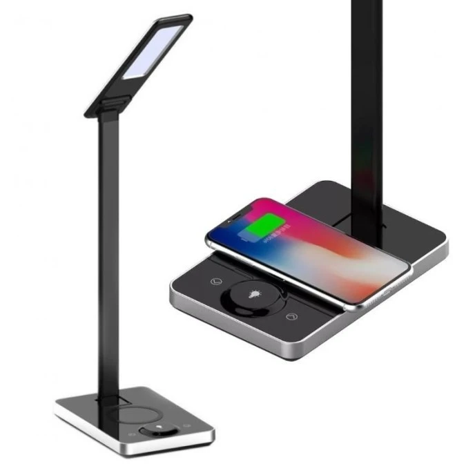 Lampka biurkowa 3w1 5W 560lm ładowarka indukcyjna WW barwa zmienna IP20 3000K‑6500K V‑TAC VT‑7505 - obrazek 1