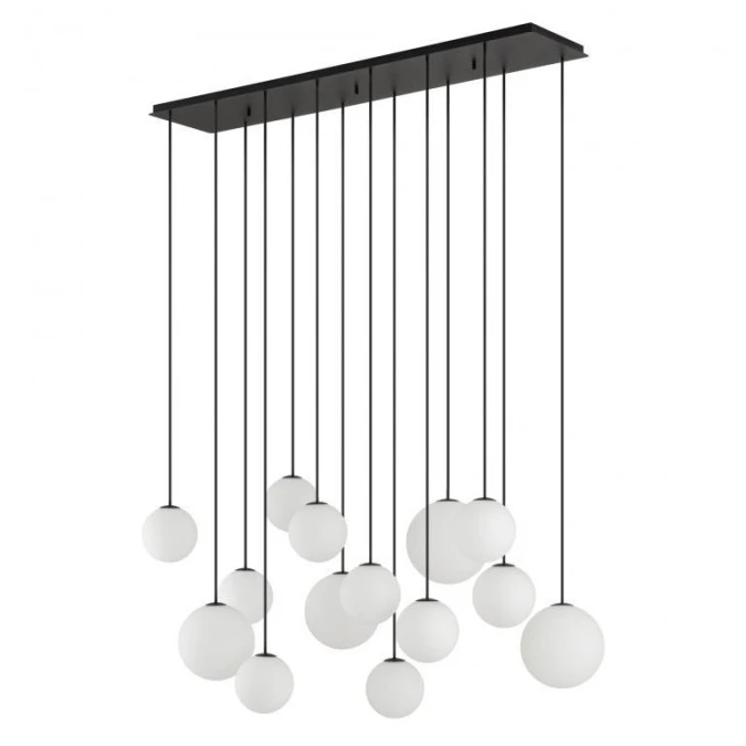 Lampa wisząca SNOWBALL XIV czarna białe klosze G9 12W LED do salonu 11408 Nowodvorski - obrazek 1