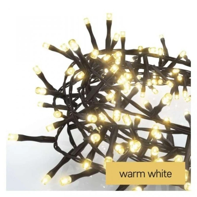 Lampki choinkowe LED Classic Cluster, jeżyk, 400 LED 8m, ciepła biel, czarny, IP44, timer D4BW02 - obrazek 3