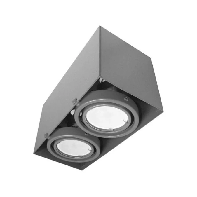 LAMPA SUFITOWA BLOCCO SZARY 2x7W GU10 LED ML843 Milagro - obrazek 1