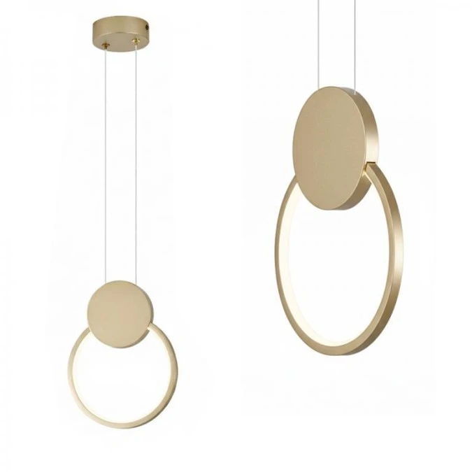 Lampa wisząca LED,lampa sufitowa 11W, 660lm, 4000K, IP20, różowe złoto, FOREVER HOROZ - obrazek 1