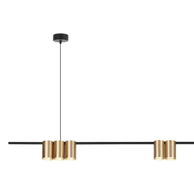 Lampa wisząca (listwa) GENESIS BLACK GOLD 7xGU10 ML0372 Milagro - obrazek 2