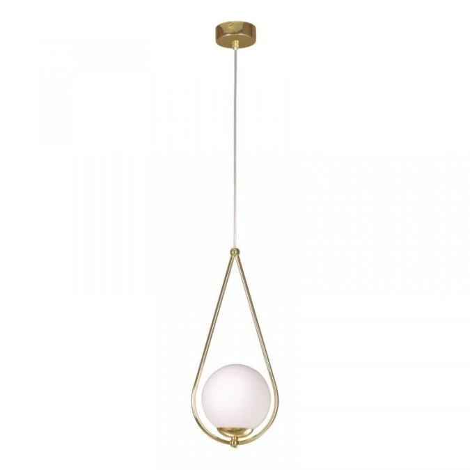 Lampa wisząca w kształcie łezki NEVE GOLD z szklanym kloszem, gwint E14 K‑4775 Kaja Lighting - obrazek 1