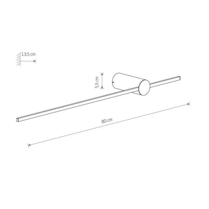 Lampa ścienna kinkiet SABER LED M LED 4000K 11W IP20 Silk olive 11380 Nowodvorski - obrazek 2