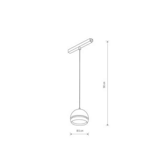 Lampa wisząca LVM SLOT LED 8W 370lm 3000K do systemu magnetik Czarny 10155 Nowodvorski Lighting - obrazek 2