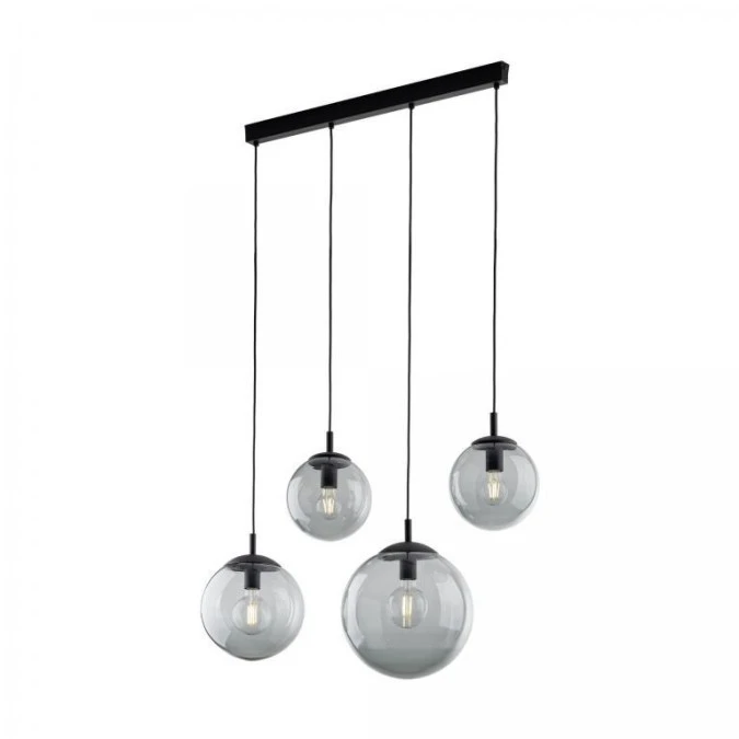 Lampa wisząca ze szklanymi, grafitowymi kloszami‑kulami ESME 4xE27 5381 TK Lighting - obrazek 3