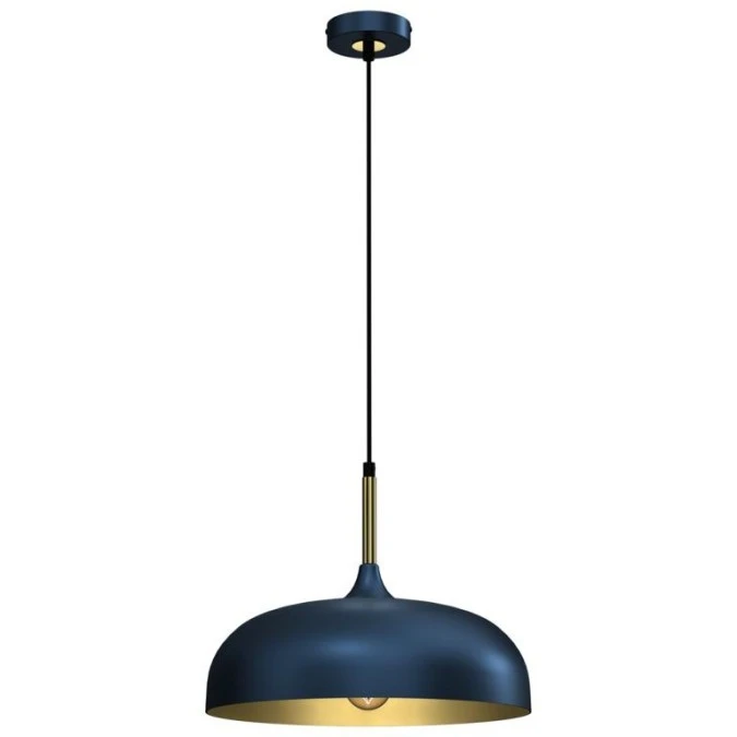 Lampa wisząca LINCOLN BLUE/GOLD 1xE27 35cm MLP8033 Milagro - obrazek 1