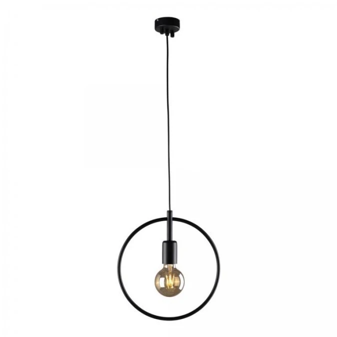 Lampa wisząca GEO z metalową czarną obręczą, odsłonięta żarówka K‑3833 Kaja Lighting - obrazek 1