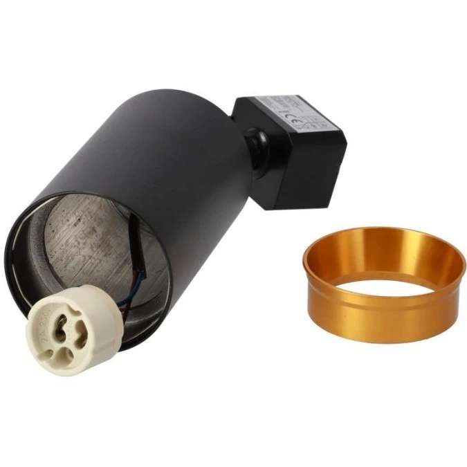 Lampa reflektor na szynoprzewód NALGA Tc Black Gold GU10 czarna, pierścień złoty EDO777508 EDO - obrazek 3