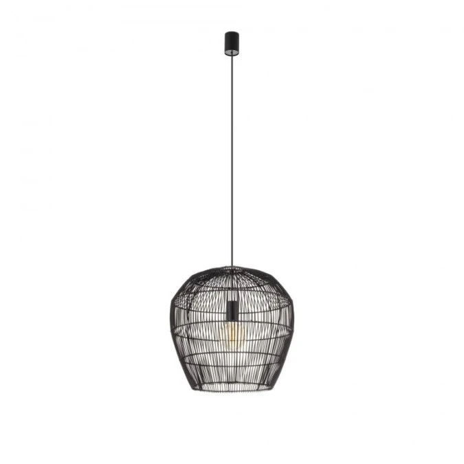 Lampa wisząca HAITI w rozmiarze S Czarny bambusowy klosz 11166 Nowodvorski - obrazek 1