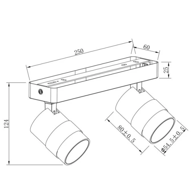 Lampa sufitowa spot Anillo 2 biały LP‑770/2W WH Light Prestige - obrazek 2