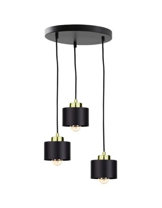 Lampa wisząca nowoczesna 3xE27 SIMPLY BLACK/GOLD - obrazek 1