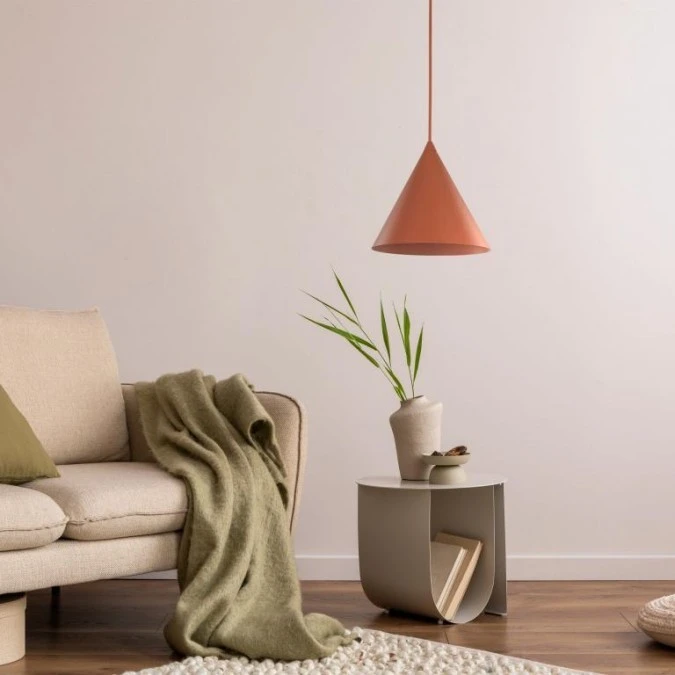Lampa wisząca czerwona E27 stożek SHINE 6632 TK Lighting - obrazek 2