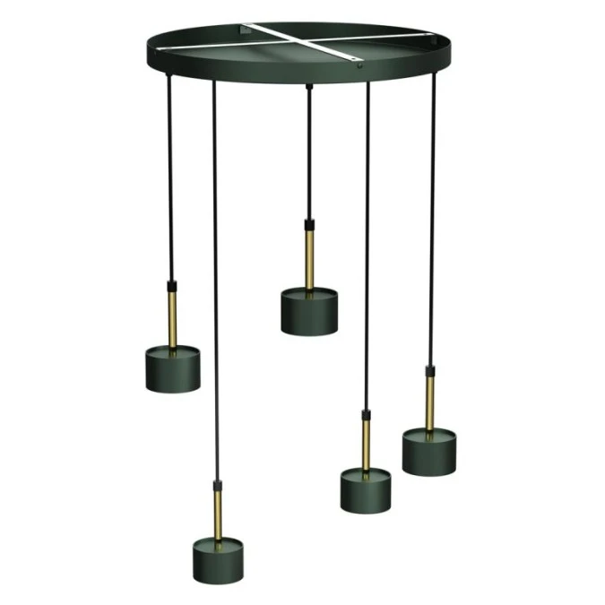 Lampa wisząca ARENA GREEN/GOLD 5xGX53 MLP7769 Milagro - obrazek 3