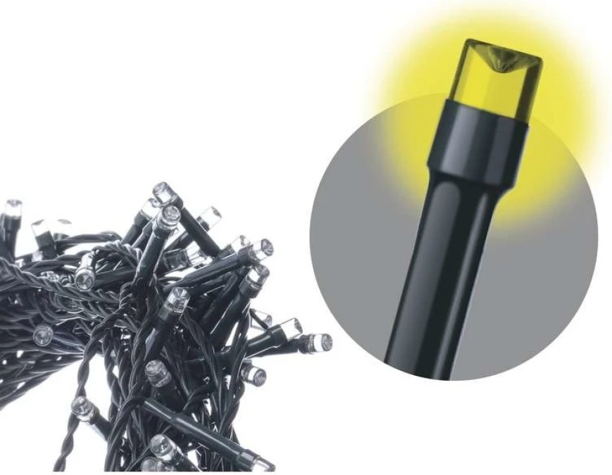 Lampki choinkowe Classic 50 LED 2,5m ciepła biel, zielony przewód, IP20 - obrazek 2