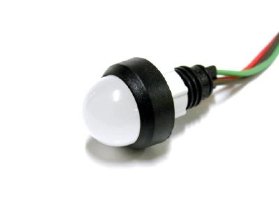 Lampka LED zielono‑czerwona 12‑24V AC/DC (klosz 20mm) - obrazek 1