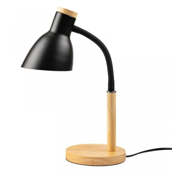 Lampka biurkowa dekoracyjna E27 NIKO Czarna Lumiled - obrazek 3