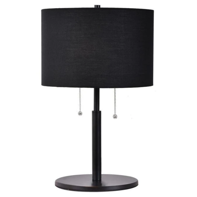 Lampa stołowa Fogo 2xE27 czarna LP‑0304/2T BK Light Prestige - obrazek 1
