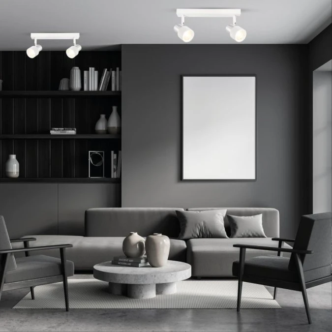 Lampa sufitowa Cino 2xGU10 Biały + Chrom ML9946 Milagro - obrazek 3