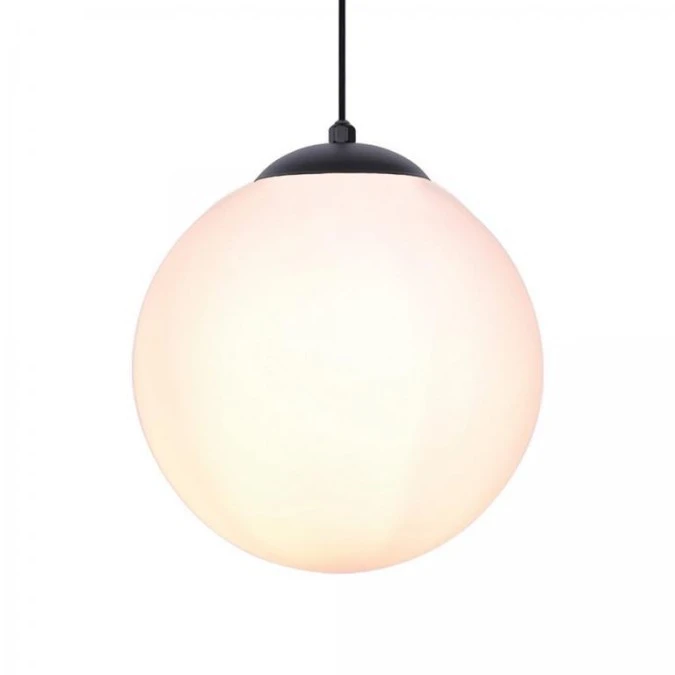 Lampa wisząca czarna z dużym mlecznym kloszem 30 cm z serii SAVOY K‑4922 Kaja Lighting - obrazek 2