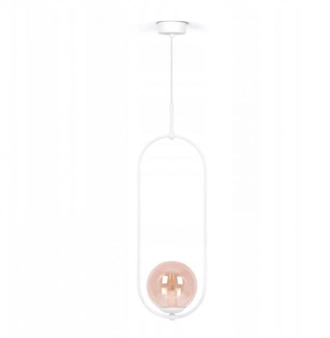 Lampa wisząca ARLENA, elipsa – szklany klosz na E14, w kolorze białym K‑5304 Kaja Lighting - obrazek 1
