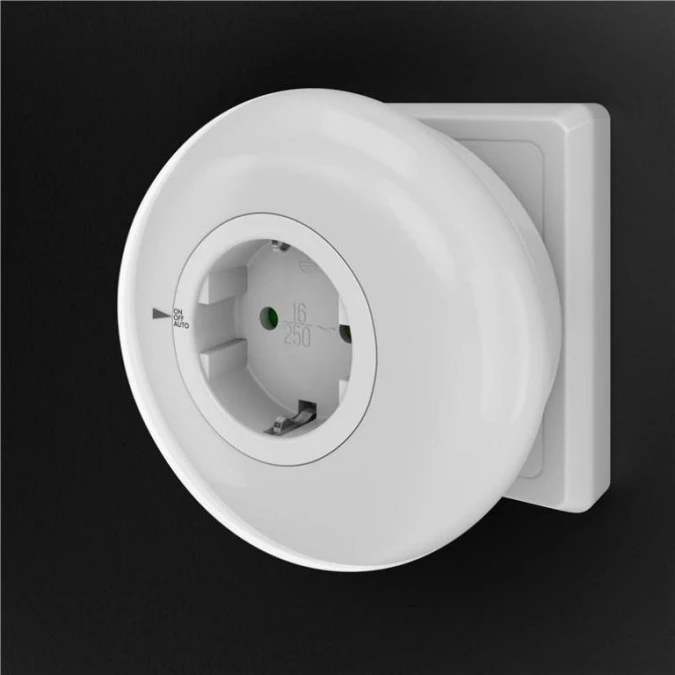 Lampka nocna LED do gniazdka, biała, 64566 - obrazek 1
