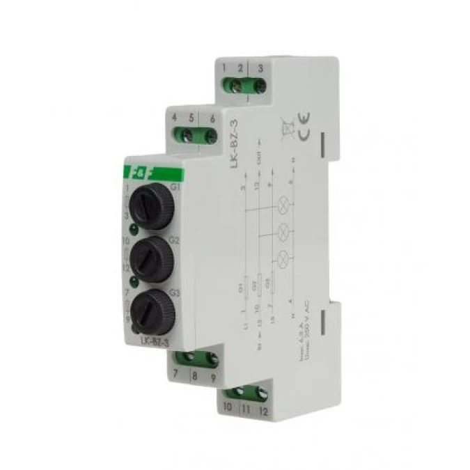 Lampka modułowa 3‑fazowa z zabezpieczeniem zielona LK‑BZ‑3G - obrazek 1