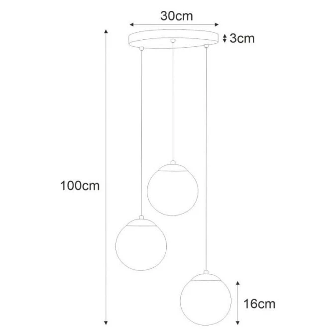 Lampa wisząca CAMINA, szklane białe kule klosze na E27, do salonu K‑4746 Kaja Lighting - obrazek 2