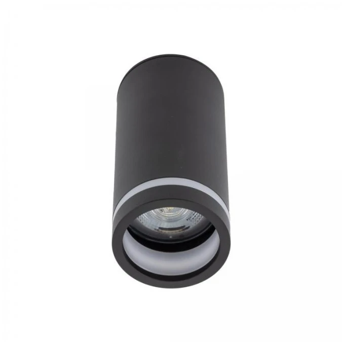 Lampa sufitowa spot czarny – tuba natynkowa JET BLACK DOWNLIGHT 1* GU10 6918 TK Lighting - obrazek 1