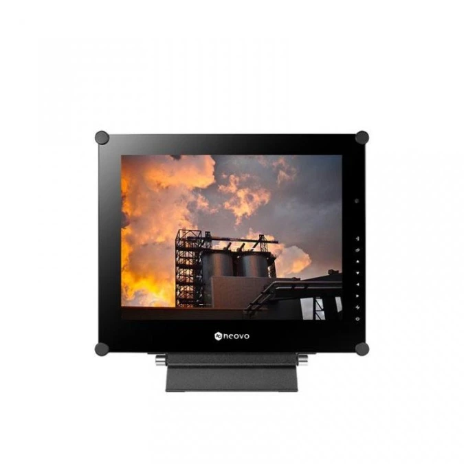 Monitor LED 15” w metalowej obudowie, z hartowanym szkłem optycznym, do pracy 24/7 CCTV SX‑15G - obrazek 1