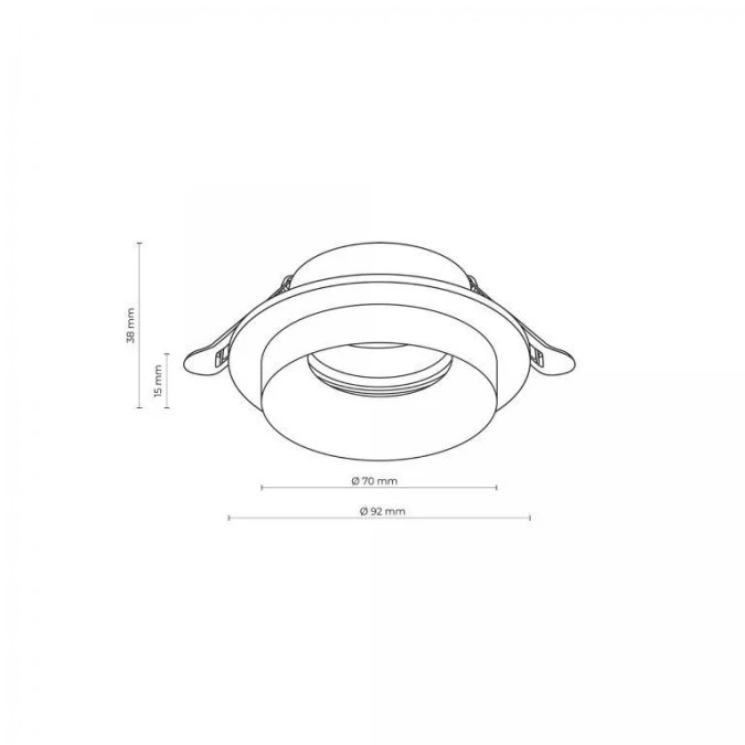 Lampa sufitowa oczko wpuszczane białe JET WHITE EYE 1* GU10 6921 TK Lighting - obrazek 2