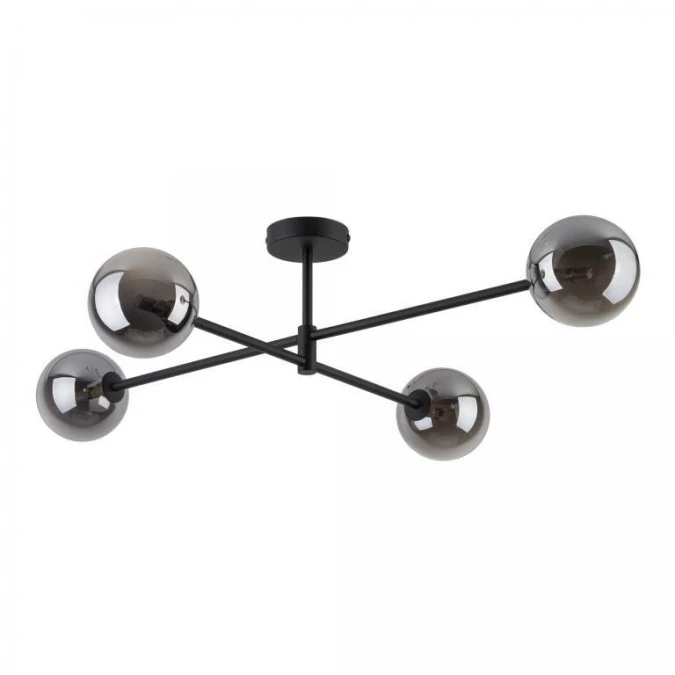 Lampa sufitowa z 4 grafitowymi szklanymi kloszami G9 SARIUS BLACK/GRAPHITE 6235 TK Lighting - obrazek 1