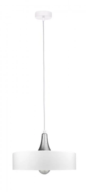 Lampa wisząca 1xE27 EOS WHITE/SILVER - obrazek 1