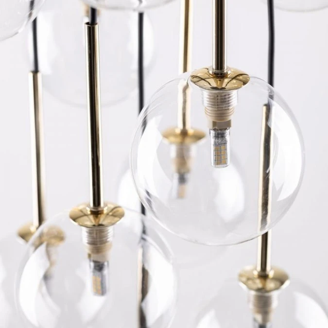 Lampa wisząca AURORA z 26 przezroczystymi kloszami na G9 wysokość 2.4m 10258 TK Lighting - obrazek 2