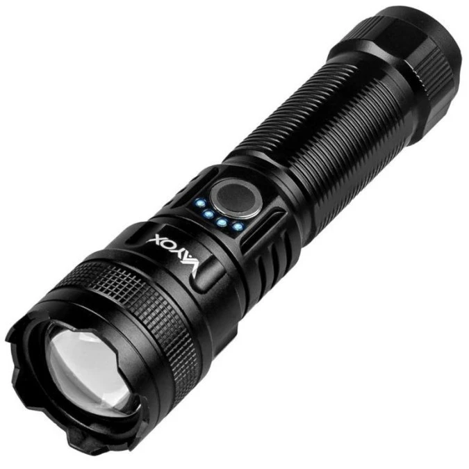 Latarka akumulatorowa taktyczna 600lm 10W LED powerbank VA0179 VAYOX - obrazek 1