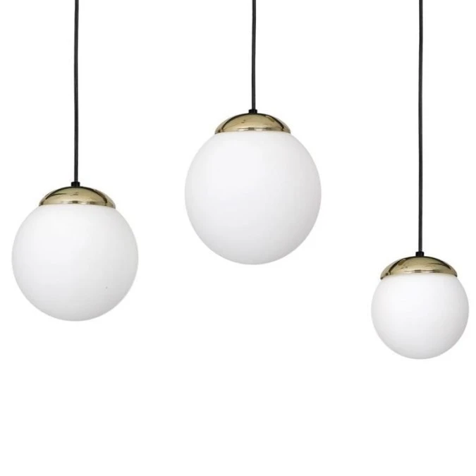 Lampa wisząca SPARTA BLACK / GOLD 3xE14 MLP6500 Milagro - obrazek 3
