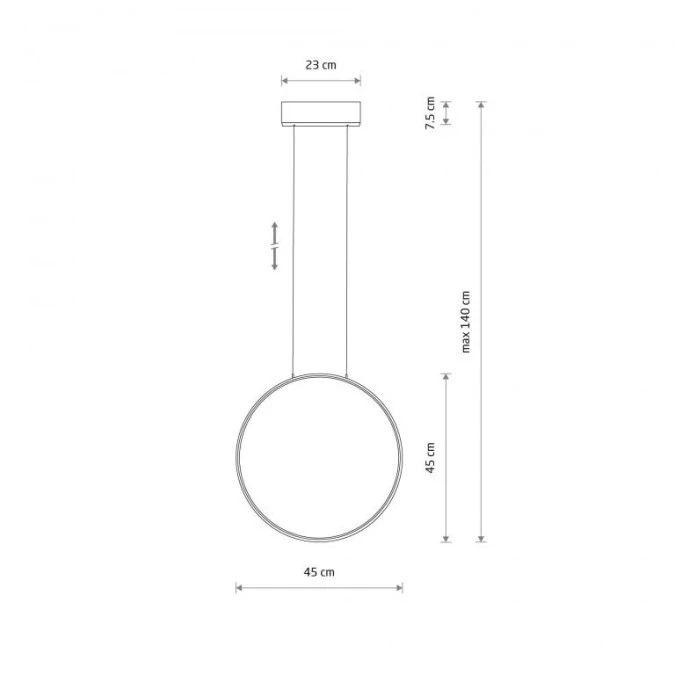 Lampa wisząca CIRCOLO LED S 18W 560lm 3000K Czarny 10810 Nowodvorski Lighting - obrazek 2