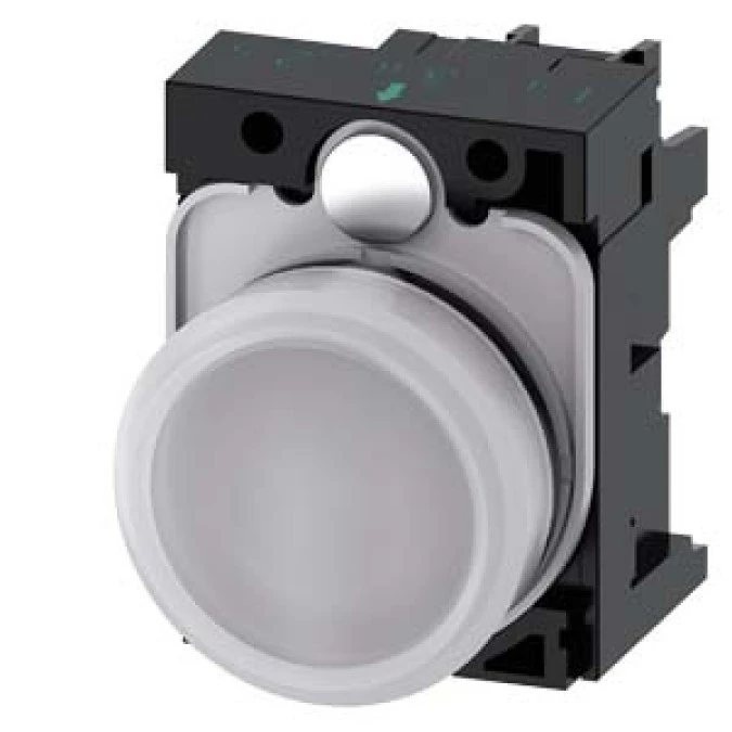 Lampka sygnalizacyjna kompletna 22mm biała LED 24V AC‑DC tworzywo przył śrubowe SIRIUS ACT 3SU1102‑6AA60‑1AA0 - obrazek 1
