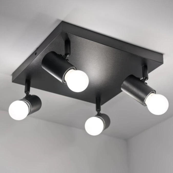 Lampa Sufitowa Plafon SPOT TUBA Reflektor Oprawa Halogenowa 4x E27 GLASA LUMILED - obrazek 1
