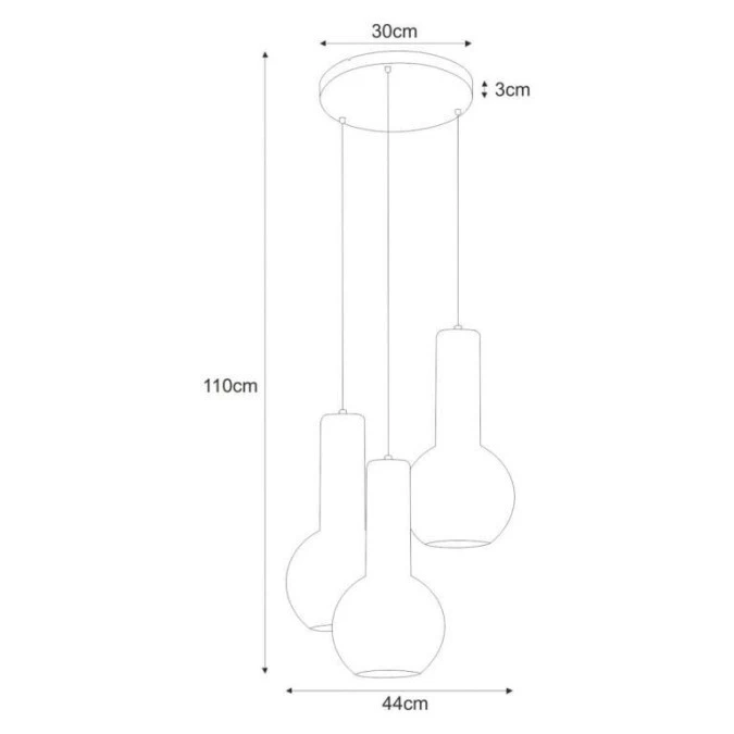Lampa wisząca ARVI BLACK, druciane klosze na E27, czarno‑ złota K‑4522 Kaja Lighting - obrazek 2