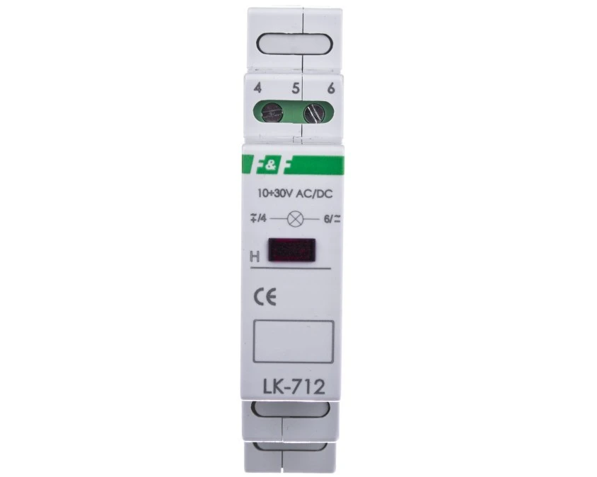 Lampka modułowa 1‑fazowa czerwony 10‑30V AC/DC LK‑712R‑10‑30V - obrazek 1